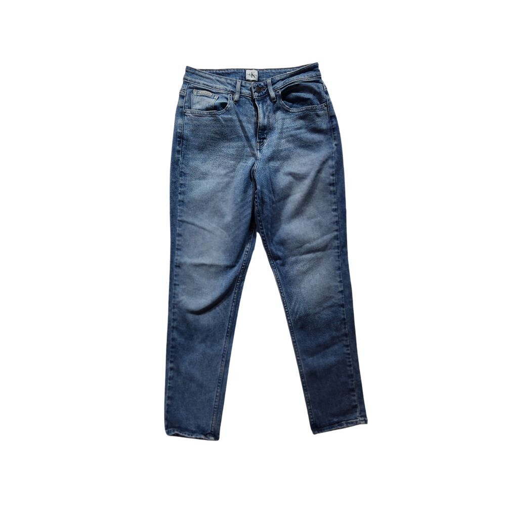 Calvin Klein Distressed High Waisted Mom Blue Jeans Womens Size 28